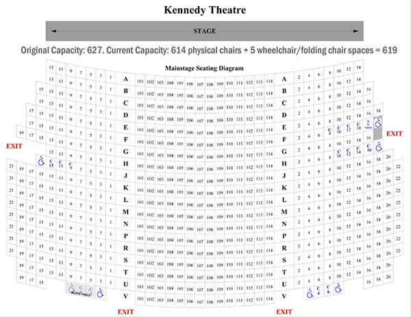 Uh Kennedy Theatre Seating Chart